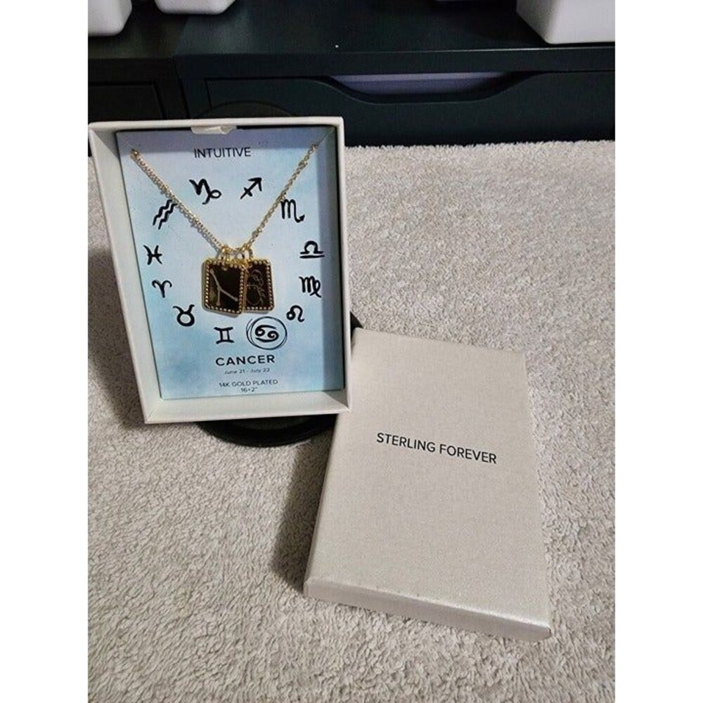 Sterling Forever Zodiac Tag Necklace Cancer